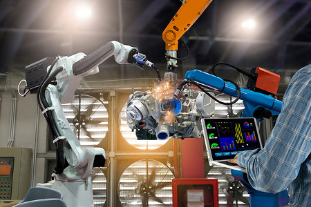工厂生产中机器人的工程控制