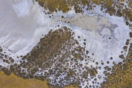 澳大利亚地区受干旱影响的水库鸟瞰图