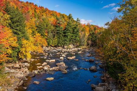 纽约州 Wilmington Notch 附近的 Ausable 河