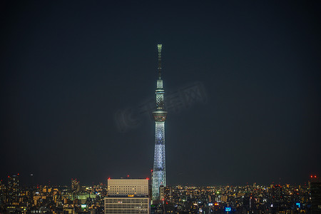 市民中心摄影照片_从文京区市民中心看到的晴空塔