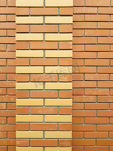 橙色砖墙的现代质感与黄砖装饰是工业建筑的背景材料