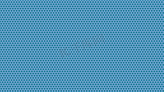 蓝色蜂窝六边形结构背景。