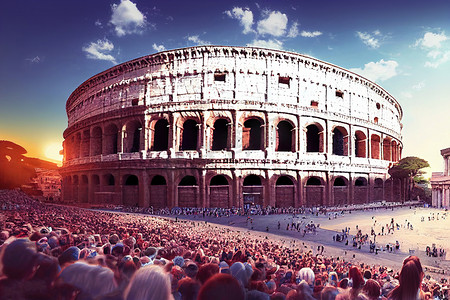 动漫古代摄影照片_动漫风格，The Coliseum Colosseum Flavian Amphitheatre in