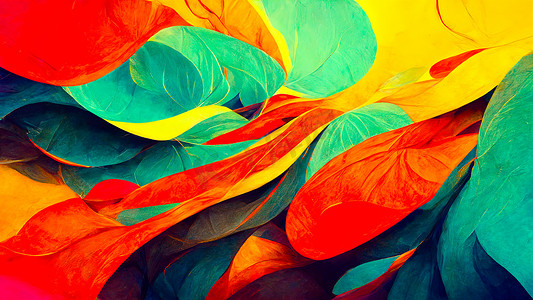 多彩多姿的催眠抽象线条墙纸背景设计，超亮的颜色多汁