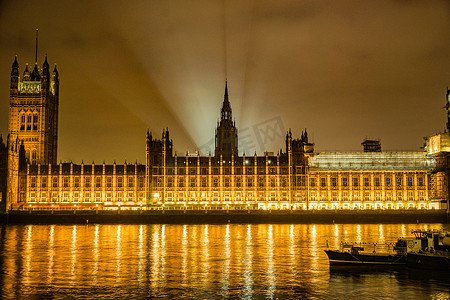 威斯敏斯特宫夜景（英国伦敦）