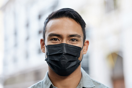 面罩、人或 covid 合规肖像和动机愿景，以阻止全球危险病毒。