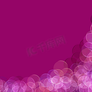 背景数字概念，CG 插图粉红色浪漫与气泡，插入的空白空间。