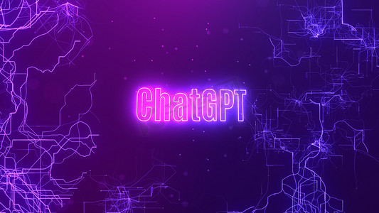 ChatGPT 与 AI 或人工智能聊天机器人和周围的数据。