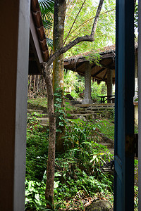 Pinto 艺术博物馆室外凉亭小屋在 Antipolo，Rizal，Philip