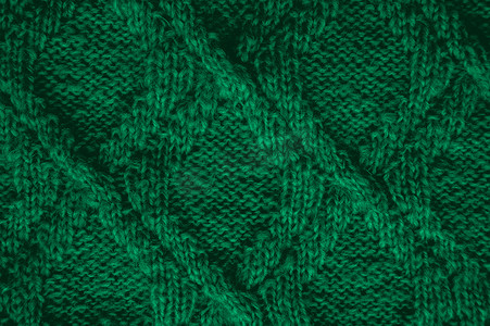 手工编织背景与细节羊毛线。
