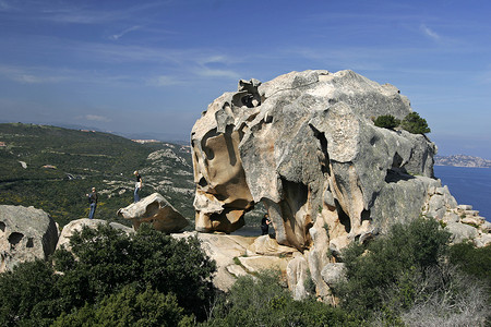 Capo dOrso，Tafoni 岩石，熊，撒丁岛的地标。