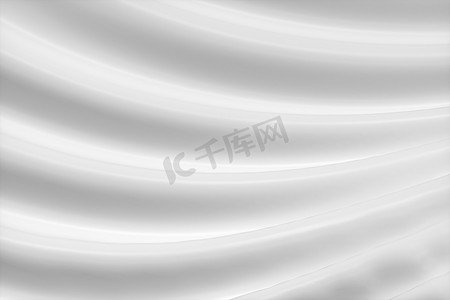 丝布摄影照片_白色褶皱布背景，3d 渲染。