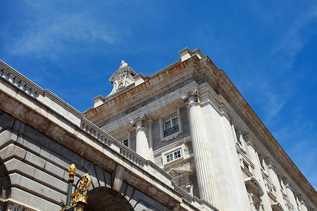 马德里皇宫摄影照片_西班牙马德里的皇宫