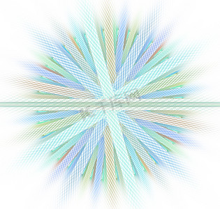 抽象计算机生成的图像延伸到具有相交圆柱体复杂结构的地平线表面。