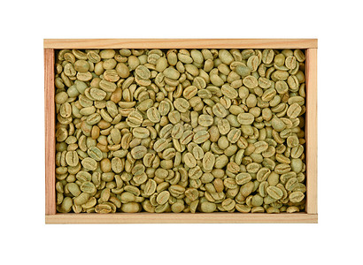 木箱未焙烧生绿咖啡豆