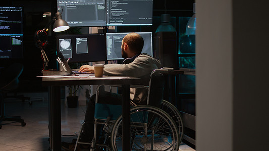 从事 IT 软件编码工作的身体残疾的应用程序开发人员