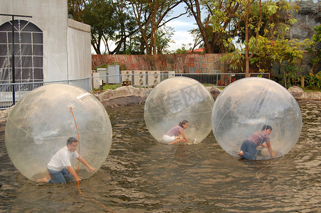 迷人的王国主题公园 zorb 球在圣罗莎，拉古纳，P