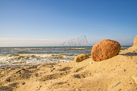 波兰波罗的海孤独、未受影响的海滩