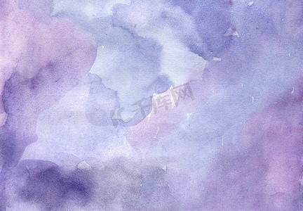 紫色手绘水彩背景