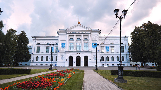 俄罗斯托木斯克- 2021年8月1日：托木斯克理工大学大楼。