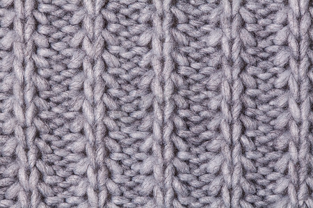 针织羊毛织物的特写宏观纹理