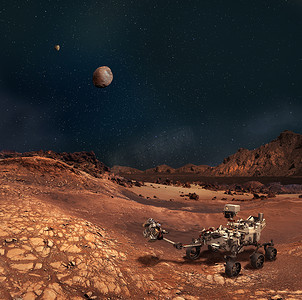 七一大气摄影照片_毅力号火星车在火星表面