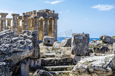 古代运动会摄影照片_selinunte 其余建筑物和 t 的考古遗址