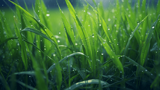 治愈风景摄影照片_春季谷雨唯美治愈自然草地