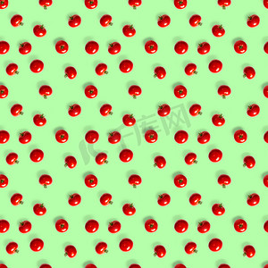 无缝模式与红色成熟的西红柿。