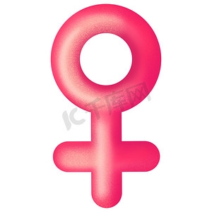 粉红色女性符号的象形图