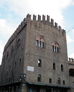 恩佐国王宫殿在博洛尼亚，意大利