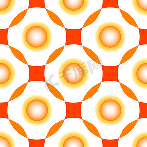 橙色圆圈无缝模式