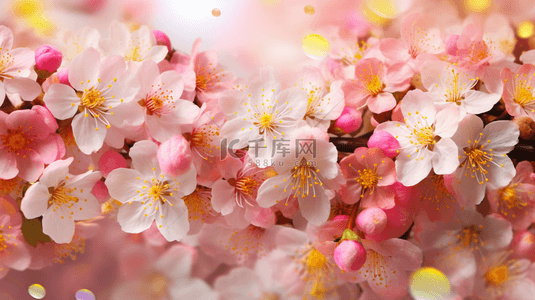 粉色桃花唯美背景背景图片_粉色桃花唯美治愈背景