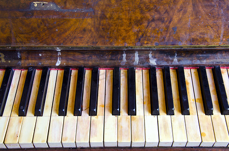 老式钢琴摄影照片_背景老式复古乐器钢琴