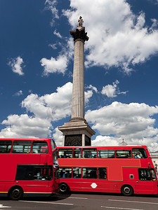 特拉法尔加摄影照片_英国伦敦特拉法加广场。