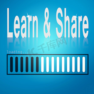 共享管理摄影照片_学习和分享蓝色加载条