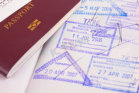 星际移民摄影照片_护照和移民印章
