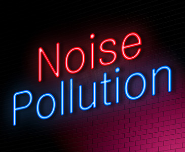 噪音污染概念。