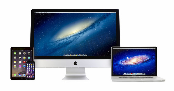 Apple iMac 27 英寸台式机 Macbook Pro、iPad Air 2 和 iPhone 6