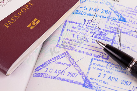 护照和移民印章