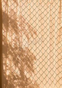 斑驳影摄影照片_旧百叶窗上的叶影和钢笼
