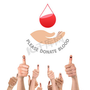 献血光荣摄影照片_献血的合成图像
