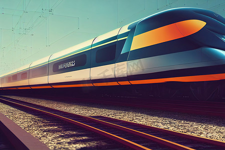 未来派高速特快客运列车。