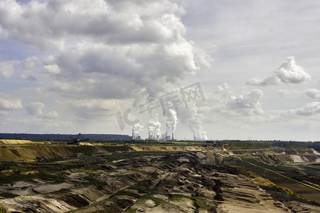 煤矿开采摄影照片_德国露天褐煤开采