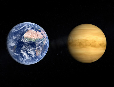 行星地球和金星