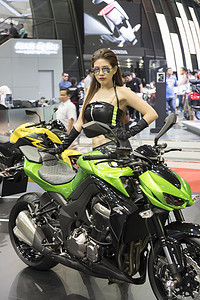 泰国曼谷 — 4 月 4 日：4 月 4 日的川崎摩托车展