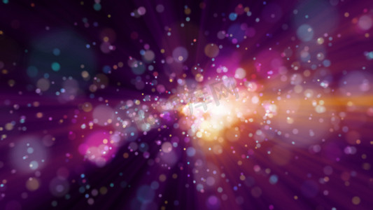 光粒子摄影照片_空间光粒子中的星系
