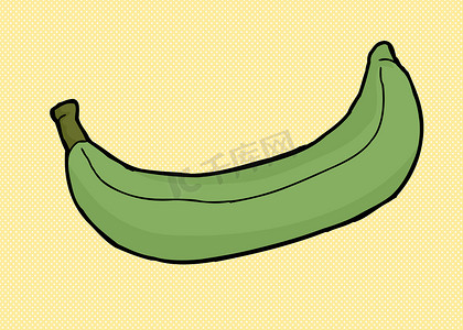 香蕉卡通手绘摄影照片_单一的平原卡通