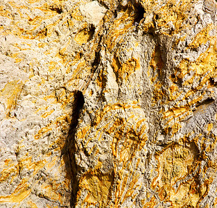 抽象纹理岩石兰萨罗特岛西班牙一块破碎的石头和 lic