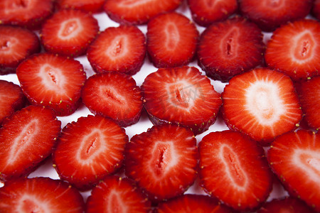 果浆摄影照片_背景草莓片